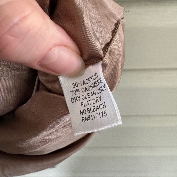 WOODLAND faux fur cashmere acrylic vest chic fall winter sz L women’s brown tan - Picture 13 of 13